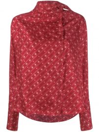 Fendi Karligraphy Motif Foulard Collar Blouse - Farfetch at Farfetch